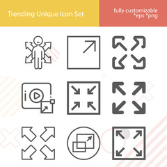 Simple set of clarify related lineal icons.