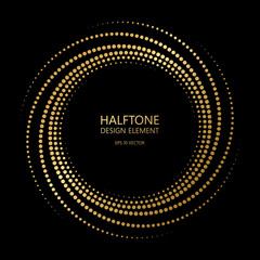 Abstract vector golden graphic element , halftone style , for web design, presentation, business card, invitation, poster, cover, landing page.