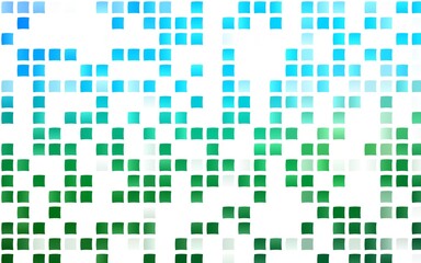 Light Blue, Green vector background with rectangles.