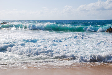 beach views, waves, sky, sand, Nature scenes 