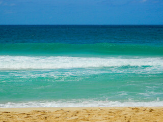 Waves and beach