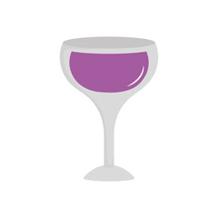 wine glass icon, flat style