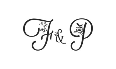 F&P floral ornate letters wedding alphabet characters