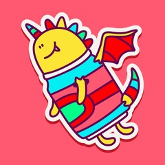 kawaii doodle cartoon monster designs for wallpaper, stickers, coloring books, pins, emblems, logos and more