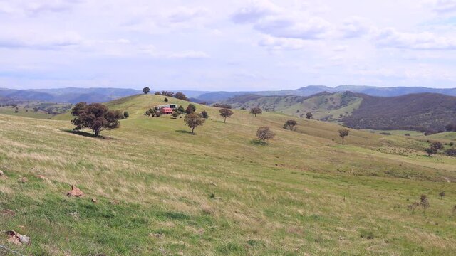 Time lapse of rural agriculture grazing farm in highlands of Australia NSW 4k.

