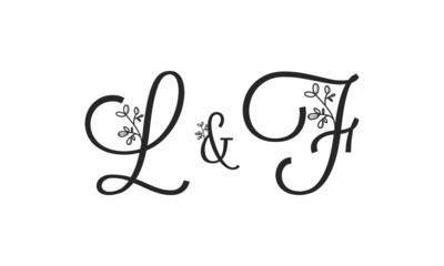L&F floral ornate letters wedding alphabet characters
