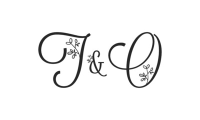 T&O floral ornate letters wedding alphabet characters