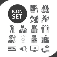 Simple set of tenor related filled icons.