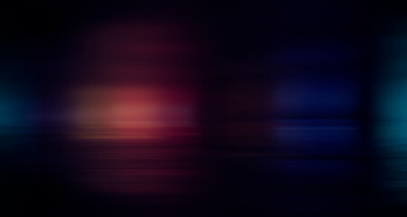 Wet asphalt, night view, neon reflection on the concrete floor. Night empty stage. Dark abstract background, dark street. Night city after rain, wet surface. Blurred background, night bokeh.