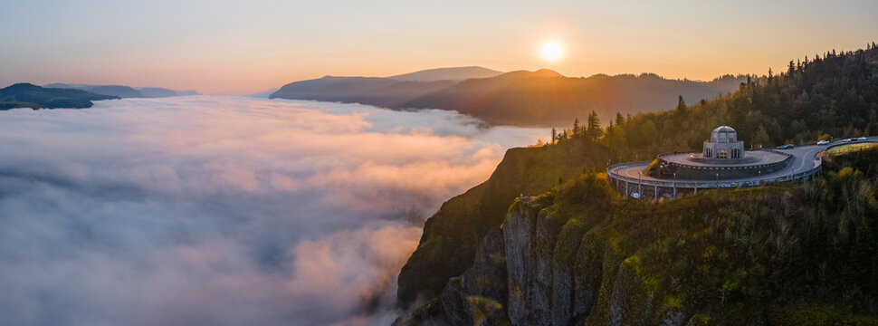 Sunrise at Crown Point in the Columbia River Gorge
