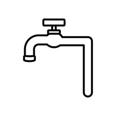 water faucet icon, line style