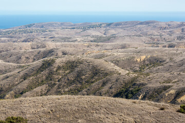 Landscape view of Santa Rosa Island during the day in Channel Islands National Park (California).
