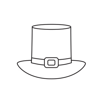 pilgrim hat icon, line style