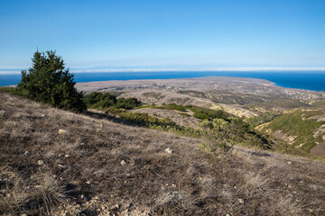 Landscape view of Santa Rosa Island during the day in Channel Islands National Park (California).