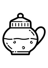 Jug Of Lemonade Flat Icon Isolated On White Background