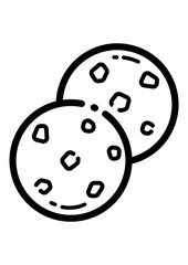 Biscuit Flat Icon Isolated On White Background