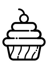 Brownie Flat Icon Isolated On White Background