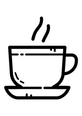 Hot Mug Flat Icon Isolated On White Background