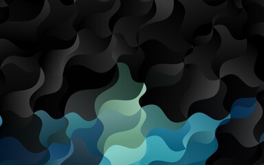 Dark Black vector template with abstract lines.