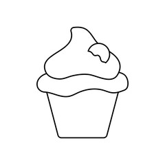 chef platter icon, line style
