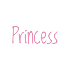 ''Princess'' Word Illustration / Sign / Lettering / To Print / For Design / Development / Web/App Development