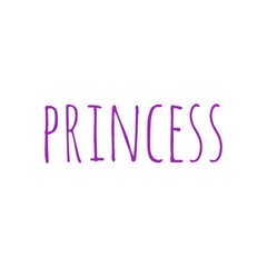 ''Princess'' Word Illustration / Sign / Lettering / To Print / For Design / Development / Web/App Development