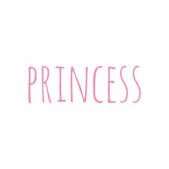 Fototapeta na wymiar ''Princess'' Word Illustration / Sign / Lettering / To Print / For Design / Development / Web/App Development