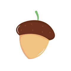 acorn icon image, flat style