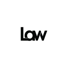 law letter original monogram logo design