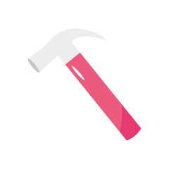 hammer tool icon, flat style