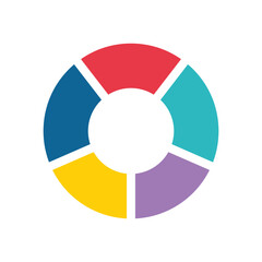 infographic elements concept, colorful round chart icon