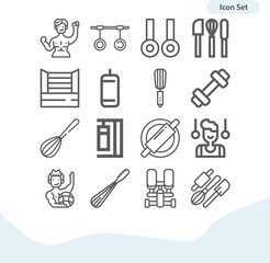 Simple set of resonant related lineal icons.