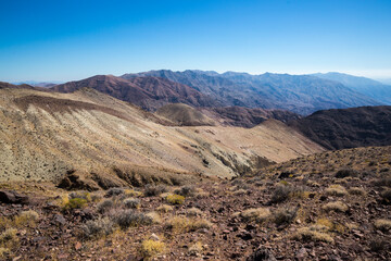 Fototapeta na wymiar Landscape view of Death Valley National Park during the day as seen from Dantes View (California).