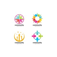 Adoption and community care Logo template vector