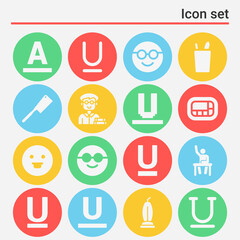 16 pack of evaluations  filled web icons set