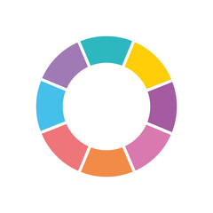 infographic elements concept, colorful round diagram icon