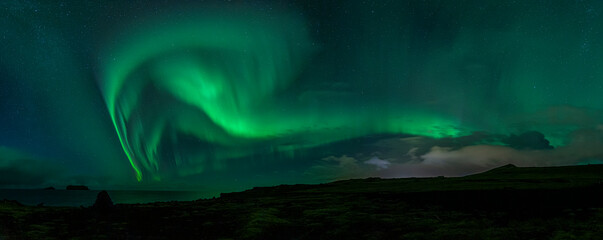 Aurora over Vestmannaeyjar 23.10.2020 no.IV