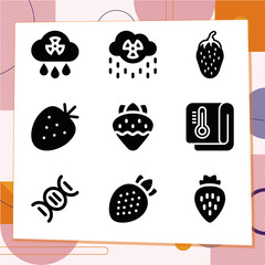 Fototapeta premium Simple set of 9 icons related to bitter
