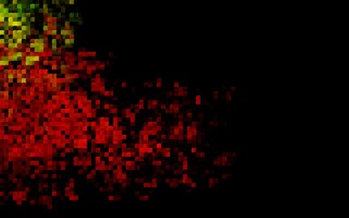 Dark Green, Red vector backdrop with rectangles, squares.