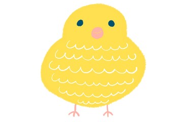 シンプルでポップなかわいいひよこ