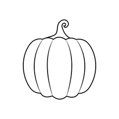 pumpkin vegetable icon, line style