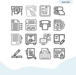 Simple set of symbolic representation related lineal icons.