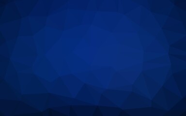Fototapeta premium Dark BLUE vector shining triangular pattern.