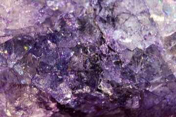 4K sparkling Purple and pink crystal amethyst