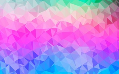 Fototapeta premium Light Multicolor, Rainbow vector abstract mosaic pattern.