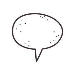 Communication bubble daily sticker line style icon vector design