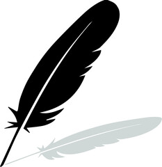 feather icon isolated on background