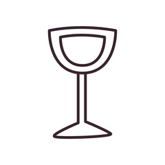 wine cup line style icon vector design