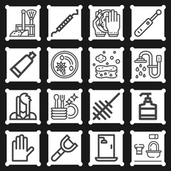 Fototapeta premium 16 pack of dive lineal web icons set