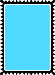 postage stamp icon isolated on background